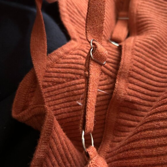 Wild Fable Knit Cropped Tank Top XL – Burnt Orange Ribbed Sweater Cami - Picture 7 of 11